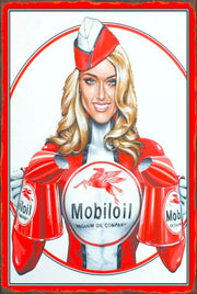 Mobil Oil Vacuum oil company pin up brand new tin metal sign MAN CAVE