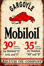 Mobil oil gargoyle brand new. tin metal sign MAN CAVE