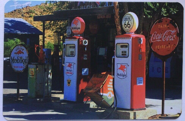 Mobilgas Oil Garage Rustic Vintage Metal Tin Sign Man Cave, Shed and Bar AU