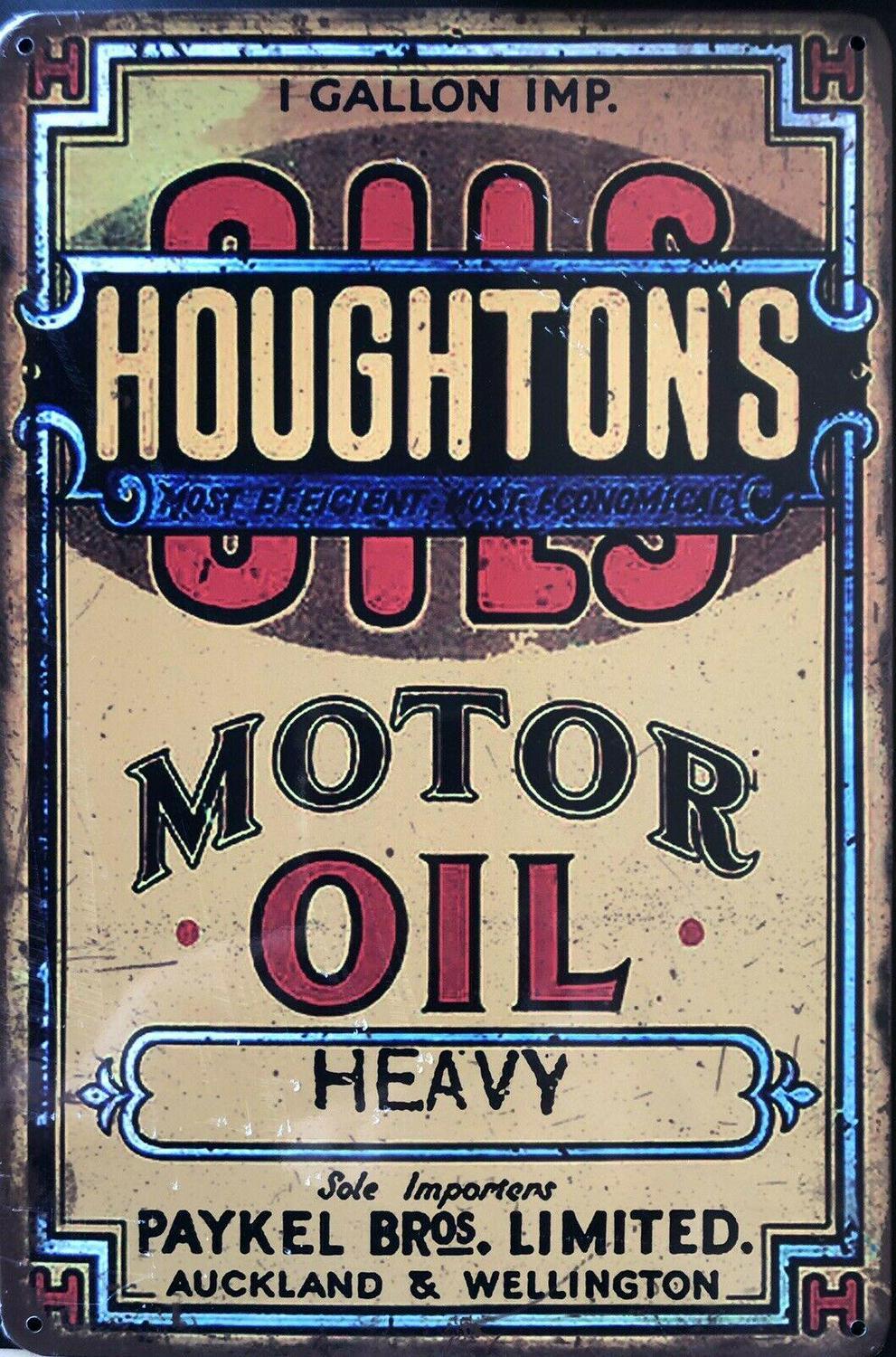 Motor Oil Rustic Vintage Look Metal Tin Sign Man Cave,Garage Shed and