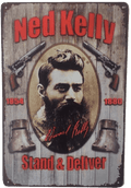 NED KELLY STAND & DELIVER Metal Tin Sign 30x20cm - Tin Sign Factory Australia