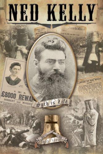 NED KELLY COLLAGE Metal Sign Bar Friend Home Decor Sign