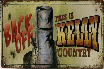 NED KELLY Rustic Vintage Retro Tin Signs Man Cave, Shed and Bar -Garage Sign