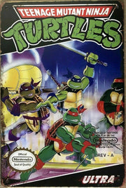 NINJA TURTLES Garage Rustic Look Vintage Tin Signs Man Cave, Shed and Bar SIGN