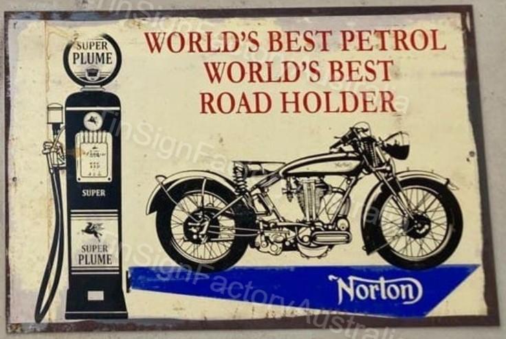 SUPER PLUME- NORTON 20x30 CM Sign | Screen Printed By AUSTRALIAN COMPANY