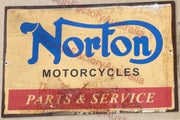 NORTON PARTS & SERVICES 20x30 CM Sign | Screen Printed By AUSTRALIAN COMPANY