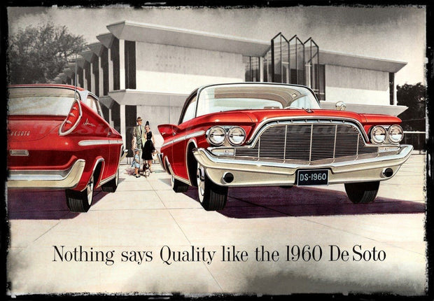  NOTHING SAYS QUALITY LIKE THE 1960 DE SOTO Retro/Vintage Home Garage Wall Décor Café Resto Bar Tin Metal Sign