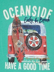 OCEANSIDE ENTER THE BEACH Rustic Look Vintage Tin Metal Sign Man Cave, Shed-Garage, and Bar