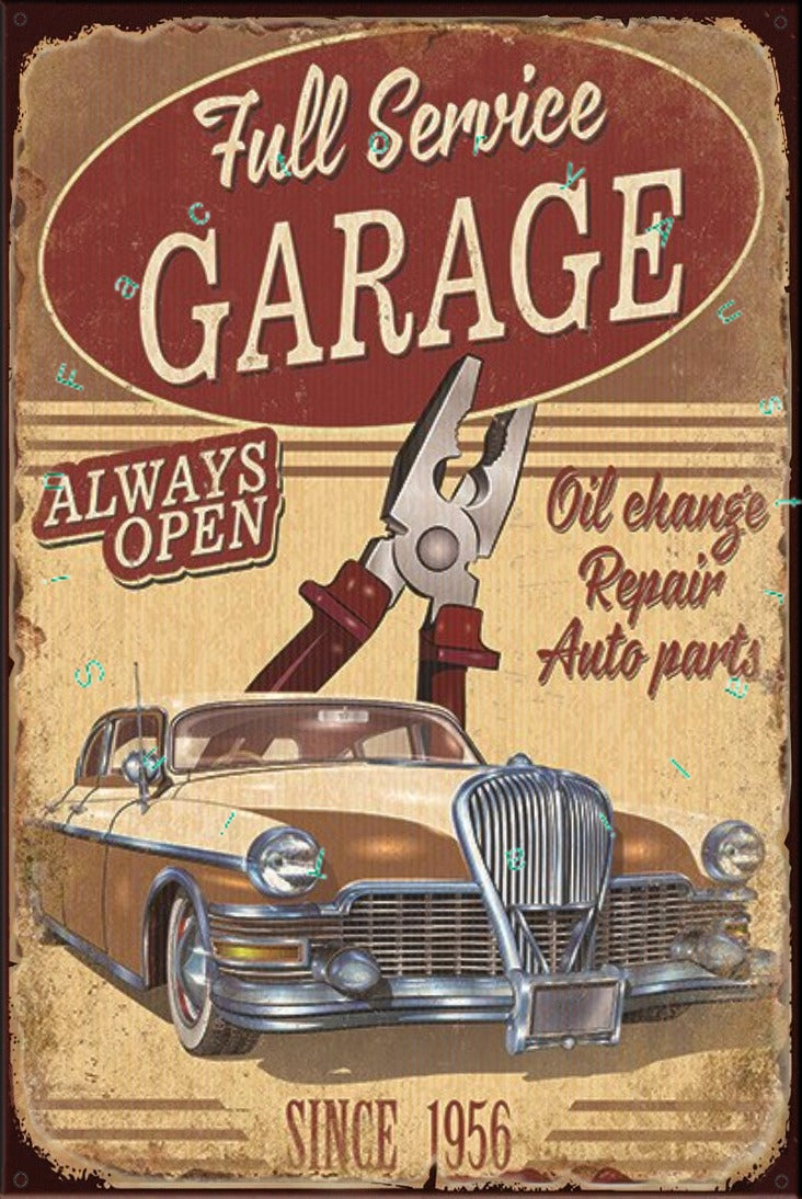 OIL CHANGE Rustic Look Vintage Shed-Garage and Bar Man Cave Tin Metal Sign