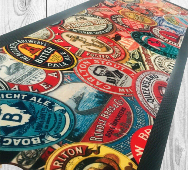 Buy OLD SCHOOL BEER Spill Mat: Vintage Fun, Spill-Free Bar (890mm x 240mm)