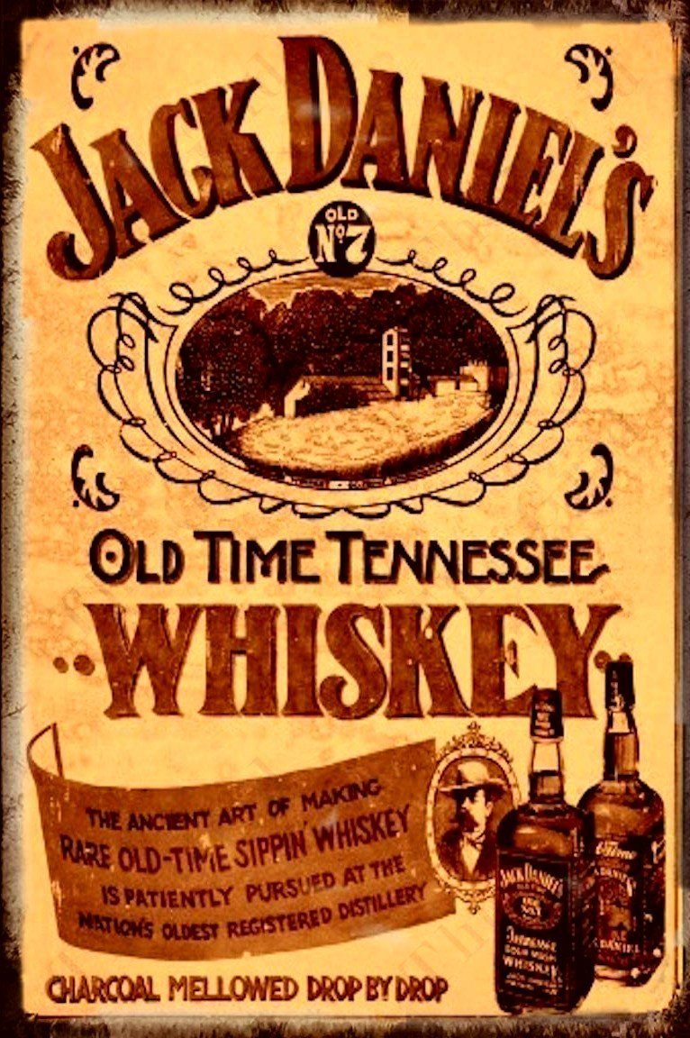 OLD TIME TENNESSEE WHISKEY  Retro/ Vintage Tin Metal Sign Man Cave, Wall Home Decor, Shed-Garage, and Bar