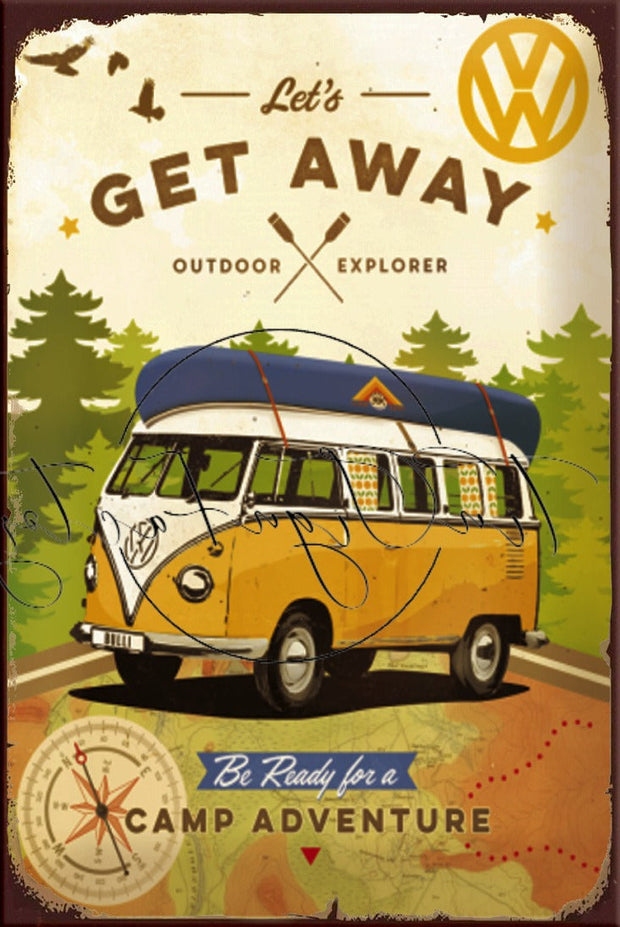 OUTDOOR EXPLORER Retro/ Vintage Tin Metal Sign Man Cave, Wall Home Décor, Shed-Garage, and Bar
