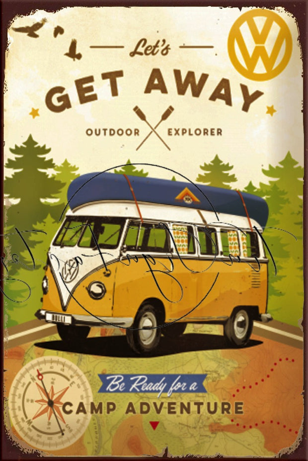OUTDOOR EXPLORER Retro/ Vintage Tin Metal Sign Man Cave, Wall Home Décor, Shed-Garage, and Bar