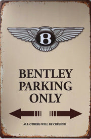 PARKING ONLY Garage Car Rustic Vintage Metal Tin Sign Man Cave,Garage,Shed and Bar