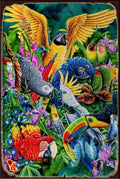 THE PARROTS Rustic Look Vintage Shed-Garage and Bar Man Cave Tin Metal Sign