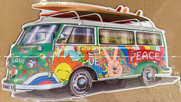 VW LOVE PEACE WAGON Metal Sign 50W x 28H cm Free Postage