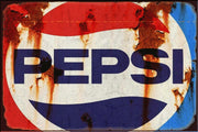 PEPSI ADVERTISING Vintage Retro Rustic Garage Man Cave Metal Sign