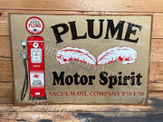 SUPER PLUME MOTOR SPIRIT 60x40 CM Sign | Screen Printed By AUSTRALIAN COMPANY
