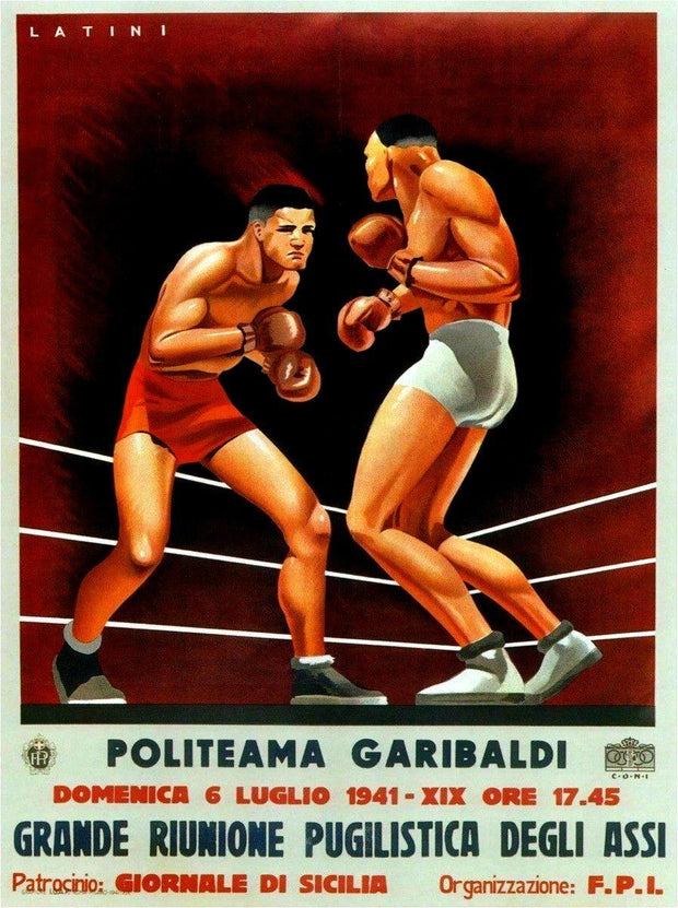 POLITEAMA GARIBALDI Retro/Vintage Metal Plaque Sign Style Man Cave Garage