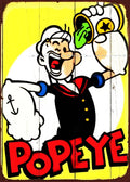POPEYE THE SAILOR Rustic Look Vintage Tin Metal Sign Man Cave, Shed-Garage & Bar