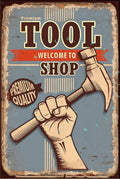 PREMIUM TOOLS Rustic Look Vintage Shed-Garage and Bar Man Cave Tin Metal Sign