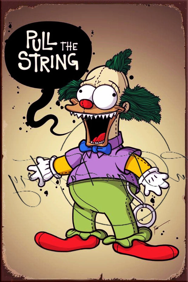 PULL THE STRING Retro/ Vintage Tin Metal Sign Man Cave, Wall Home Décor, Shed-Garage, and Bar