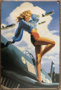 Pin Up Girl Garage Rustic Vintage Metal Tin Sign Man Cave,Shed Bar - Tin Sign Factory Australia