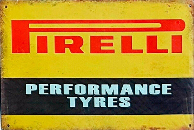 Pirelli tyres tin metal sign MAN CAVE brand new