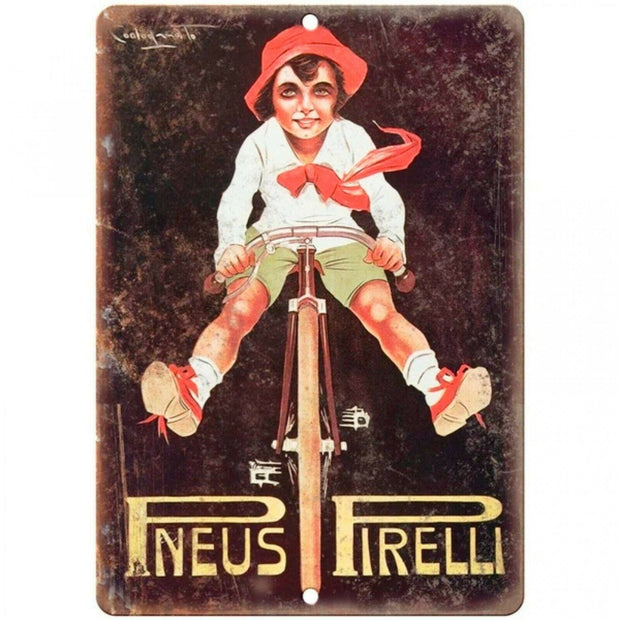 Pneau Pirelli tin metal sign MAN CAVE