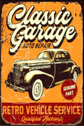 QUALIFIED MECHANIC Rustic Look Vintage Shed-Garage and Bar Man Cave Tin Metal Sign