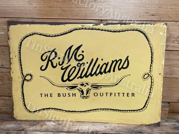 R.M. WILLIAMS 60x40 CM Sign | Screen Printed By AUSTRALIAN COMPANY
