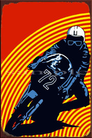 RACING POSTER Retro/ Vintage Wall Art Home Décor, Shed-Garage and Bar Tin Metal Sign