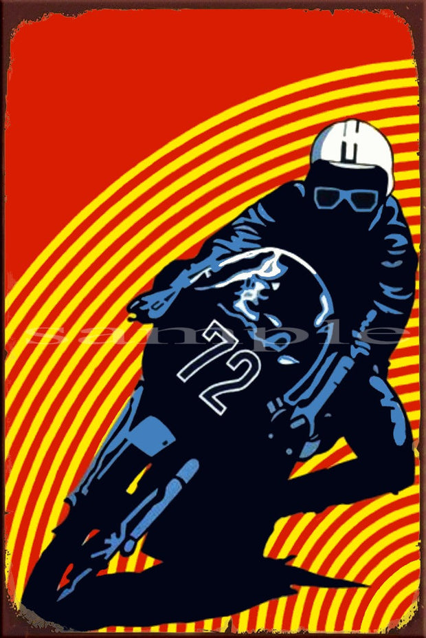 RACING POSTER Retro/ Vintage Wall Art Home Décor, Shed-Garage and Bar Tin Metal Sign