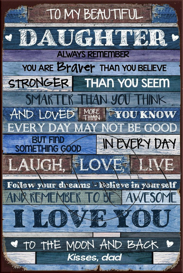 REMEMBER ALWAYS Retro/ Vintage Tin Metal Sign Man Cave, Wall Home Décor, Shed-Garage, and Bar