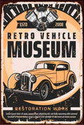 RESTORATION MUSEUM Rustic Look Vintage Shed-Garage and Bar Man Cave Tin Metal Sign
