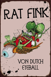 RF VON DUTCH EYEBALL Retro/ Vintage Tin Metal Sign Man Cave, Wall Home Décor, Shed-Garage, and Bar