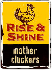 MOTHER CLUCKERS SHINE Retro/ Vintage Tin Metal Sign Man Cave, Wall Home Decor, Shed-Garage, and Bar