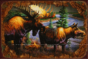 RIVER MOOSE Vintage Retro Rustic Garage Wall Man Cave Metal Sign