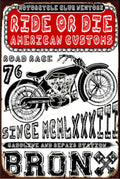 ROAD RACE Rustic Look Vintage Shed-Garage and Bar Man Cave Tin Metal Sign