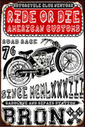 ROAD RACE Rustic Look Vintage Shed-Garage and Bar Man Cave Tin Metal Sign