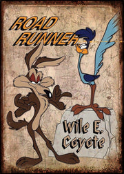 ROAD RUNNER WILE E. COYOTE Retro/ Vintage Tin Metal Sign Man Cave, Wall Home Decor, Shed-Garage, and Bar