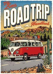 ROADTRIP HANDBOOK Rustic Look Vintage Tin Metal Sign Man Cave, Shed-Garage, and Bar