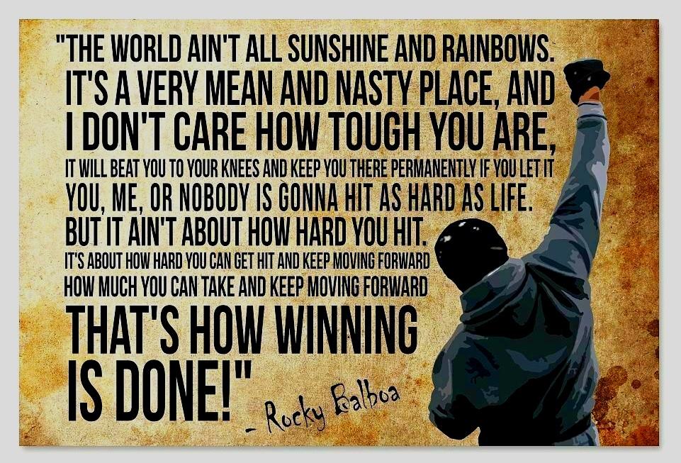 ROCKY BALBOA QUOTE Retro/Vintage Metal Plaque Sign Style Man Cave Garage - Tin Sign Factory Australia