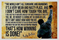 ROCKY BALBOA QUOTE Retro/Vintage Metal Plaque Sign Style Man Cave Garage - Tin Sign Factory Australia