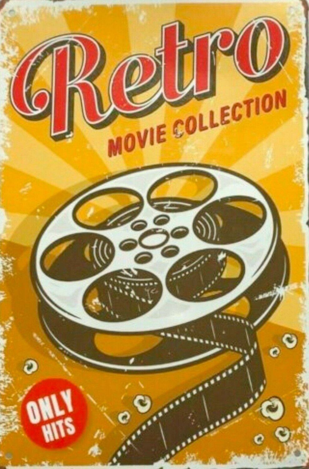 Retro Movie Collection tin metal sign MAN CAVE brand new - Tin Sign Factory Australia