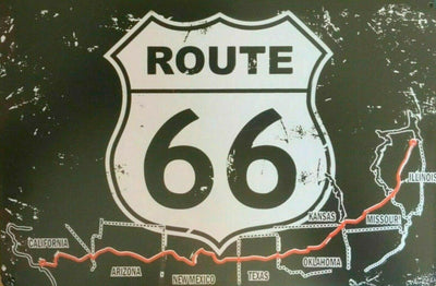 Route 66 tin metal sign MAN CAVE brand new