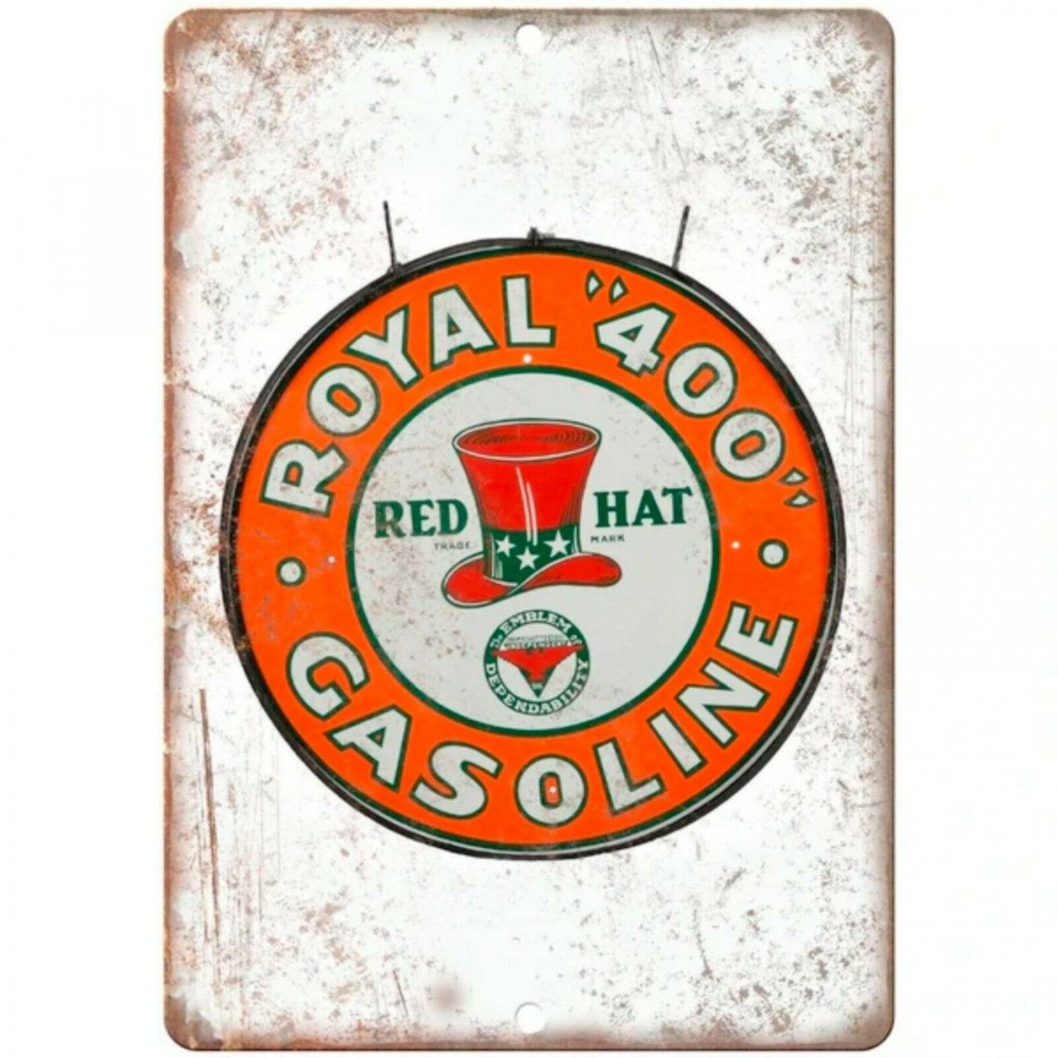 Royal 400 Gasoline tin metal sign MAN CAVE - Tin Sign Factory Australia