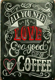 Rustic All You Need Is Love new tin metal sign MAN CAVE
