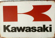Rustic American Kawasaki new tin metal sign MAN CAVE