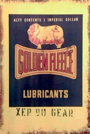 Rustic Golden Fleece Gear oil new tin metal sign MAN CAVE